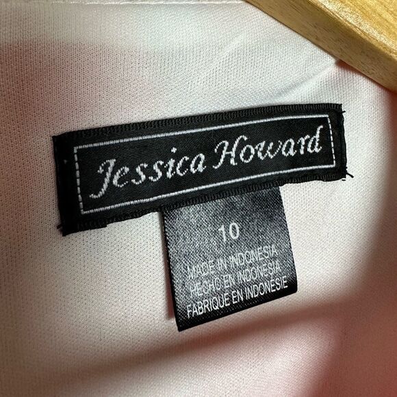 CLEARANCE! Coral Floral Jessica Howard Tie Waist Dress Size 10 EUC - Picture 6 of 6